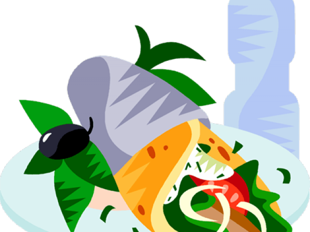 Gyro Cliparts - Food And Water Clip Art - Png Download (640x480), Png Download