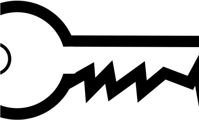 Key Clipart Black And White - Clip Art Black And White Key - Png Download (640x480), Png Download