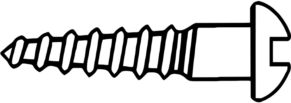 Screw Clipart Metal Thing - Simple Machine Screw Clipart - Png Download (960x480), Png Download