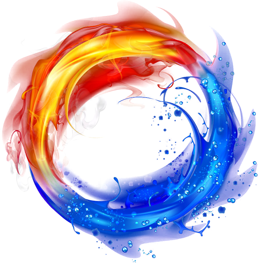 Imagen Relacionada - Transparent Fire And Water Png Clipart (804x804), Png Download