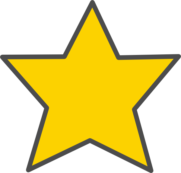 Star-checked Clip Art - Star 🌟 - Png Download (600x573), Png Download