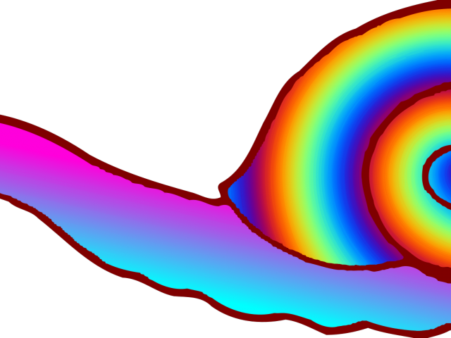 Snail Clipart Rainbow - Png Download (640x480), Png Download