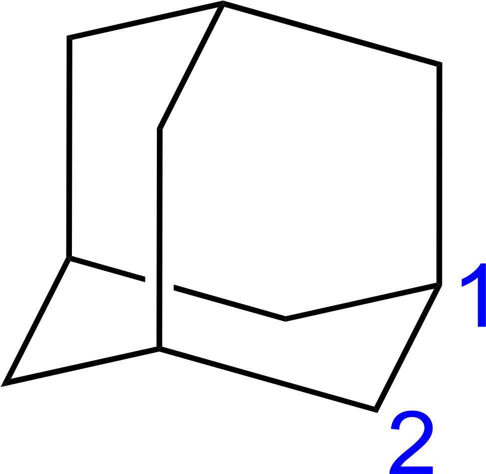 File Adamantane Numbering Svg 1 Bromoadamantane Clipart Full 