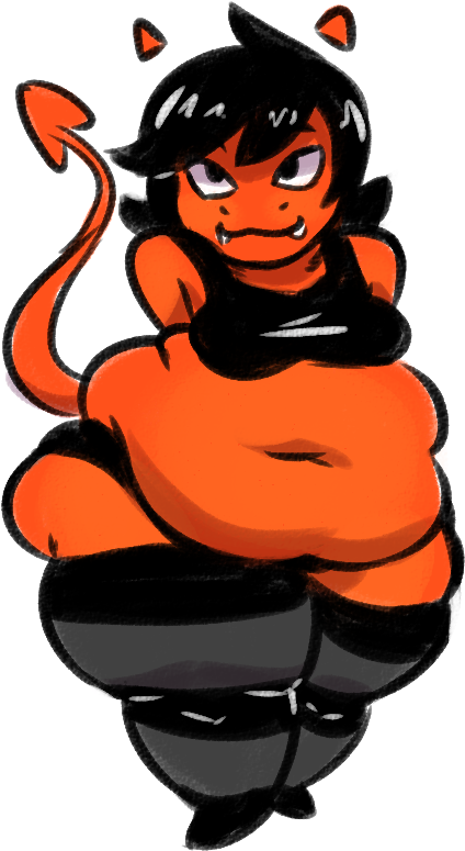 Feeder Demon By Dimmeroiis - Cartoon Clipart (424x775), Png Download