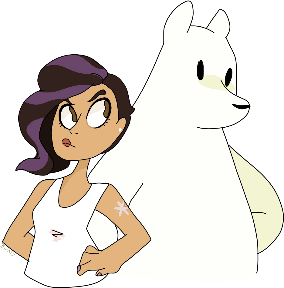 Yana And The Bear By Pastel-demon - Cartoon Clipart (936x950), Png Download