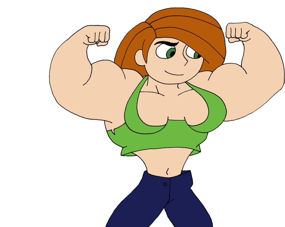 Why Haven't You Read The 130,000 Word Kim Possible - Kim Possible With Muscles Clipart (1076x742), Png Download