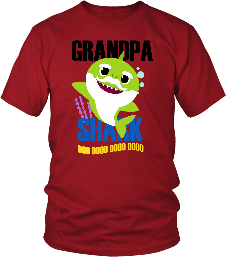 Grandpa Shark - Larry Bernandez T Shirt Clipart (1024x1024), Png Download