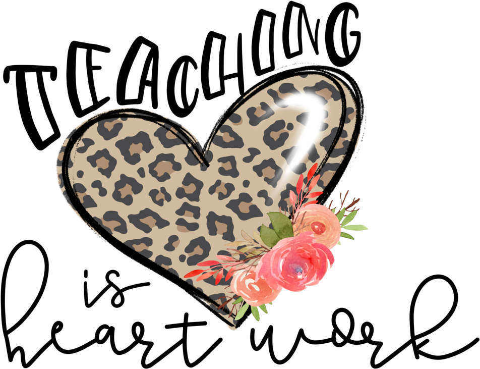 Teaching Is Heart Work - Raglan Sleeve Clipart (1000x786), Png Download