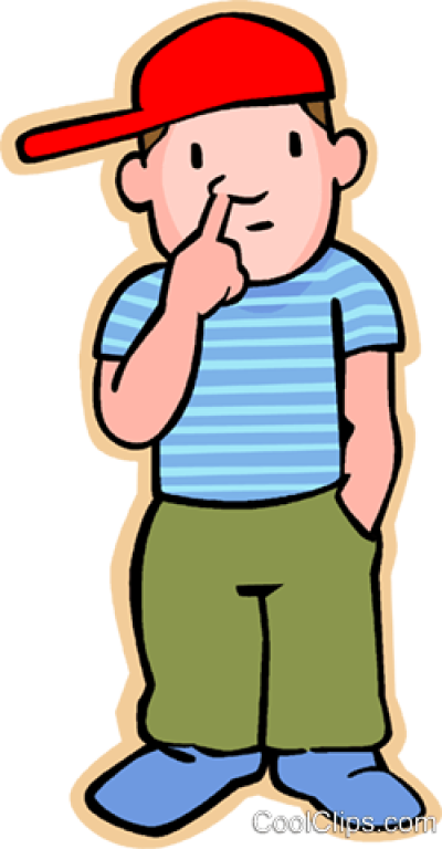 Little Boy Picking His Nose Royalty Free Vector Clip - Picking Nose Clip Art - Png Download (400x768), Png Download