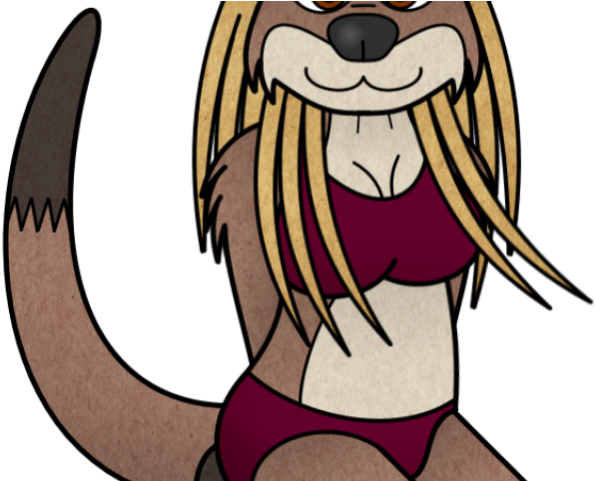 Otter Clipart Character - Cartoon - Png Download (640x480), Png Download