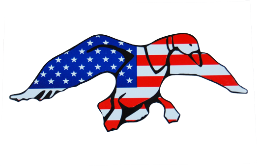 Duck Commander Logo Flag Decal - Ducks Unlimited American Flag Clipart (600x569), Png Download