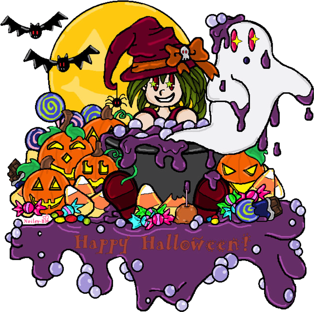 Pepper The Witch - Cartoon Clipart (2882x1390), Png Download