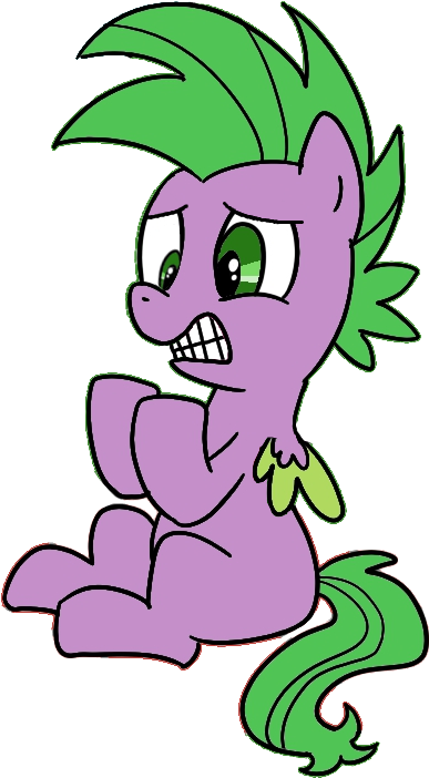 Dragon Your Hooves - Spike As A Pony Clipart (458x739), Png Download