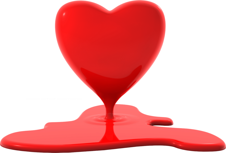 Share This Image - Melting Heart Clipart (883x600), Png Download