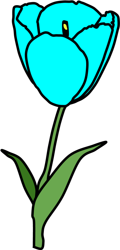 Tulip, Petals, Stamen, Bright Blue - Tulip Clipart (816x1056), Png Download
