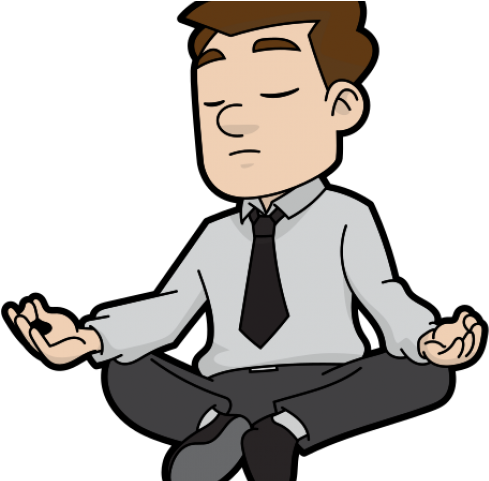Zen Clipart Spirituality - Meditating Cartoon - Png Download (640x480), Png Download