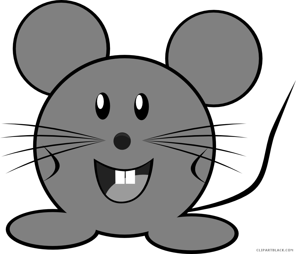 Grayscale Mouse Animal Free Black White Clipart Images - You Re Welcome Dibujo - Png Download (999x857), Png Download