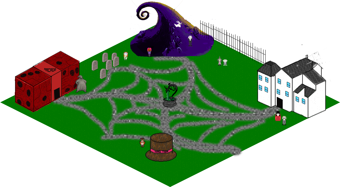 "tim Burton Land" Pixel County By Kimmy Slagerman - Illustration Clipart (1408x704), Png Download