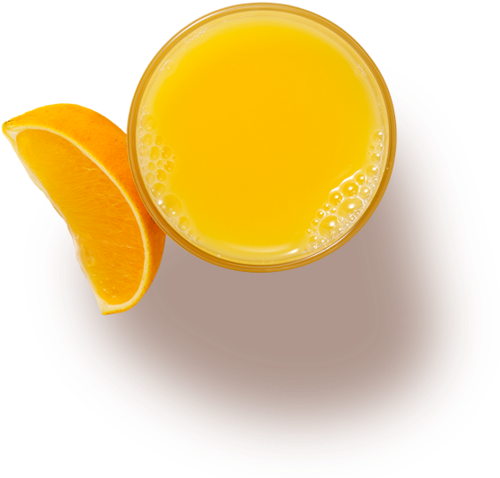 Glass Of Orange Juice Clipart Transparent Png Clipart - Orange Juice Top Png (565x548), Png Download
