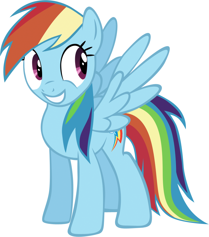 Rhubarb-leaf, Rainbow Dash, Safe, Simple Background, - Rainbow Dash My Little Pony Characters Clipart (848x962), Png Download