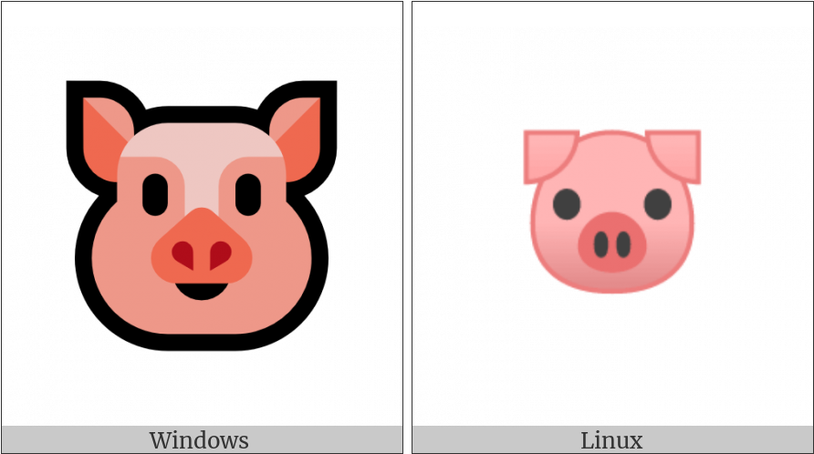 Pig Face On Various Operating Systems Clipart (892x498), Png Download