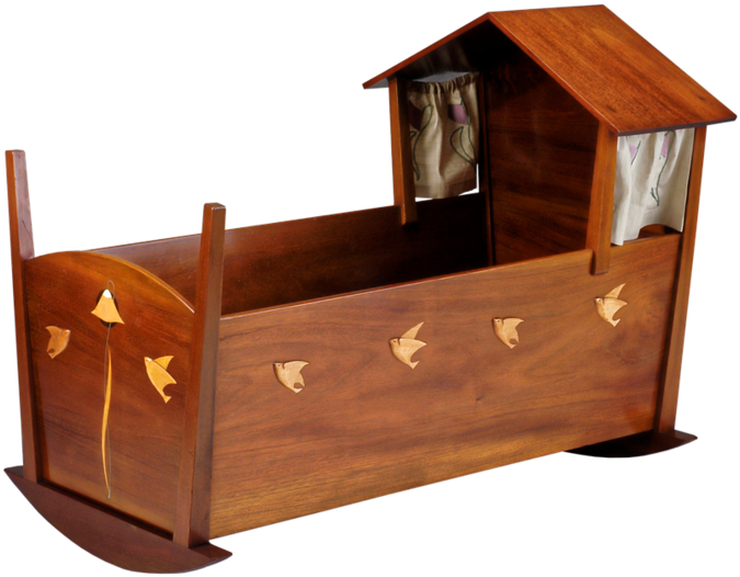 Cradle Transparent Background - Baby Crib With No Background Clipart (800x598), Png Download