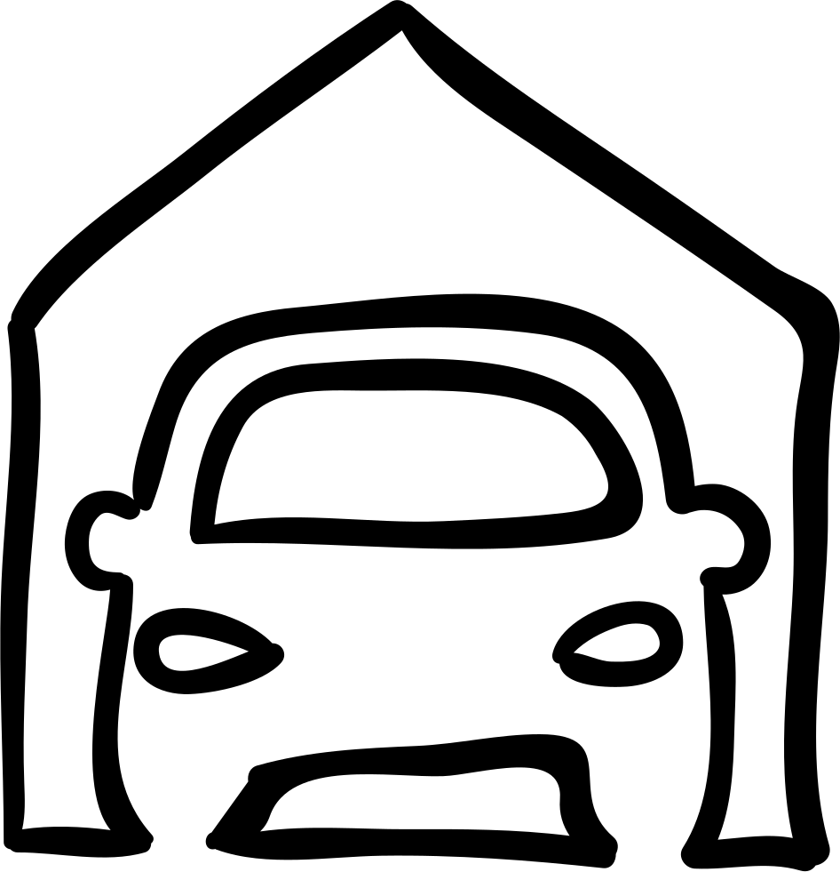 Car Outline Png - Carro Na Garagem Desenho Clipart (946x981), Png Download