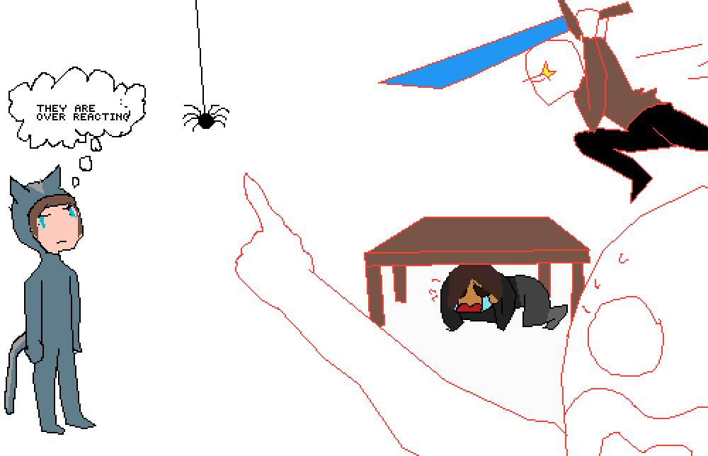 Its Only A Spider Calm Down - Cartoon Clipart (1000x644), Png Download