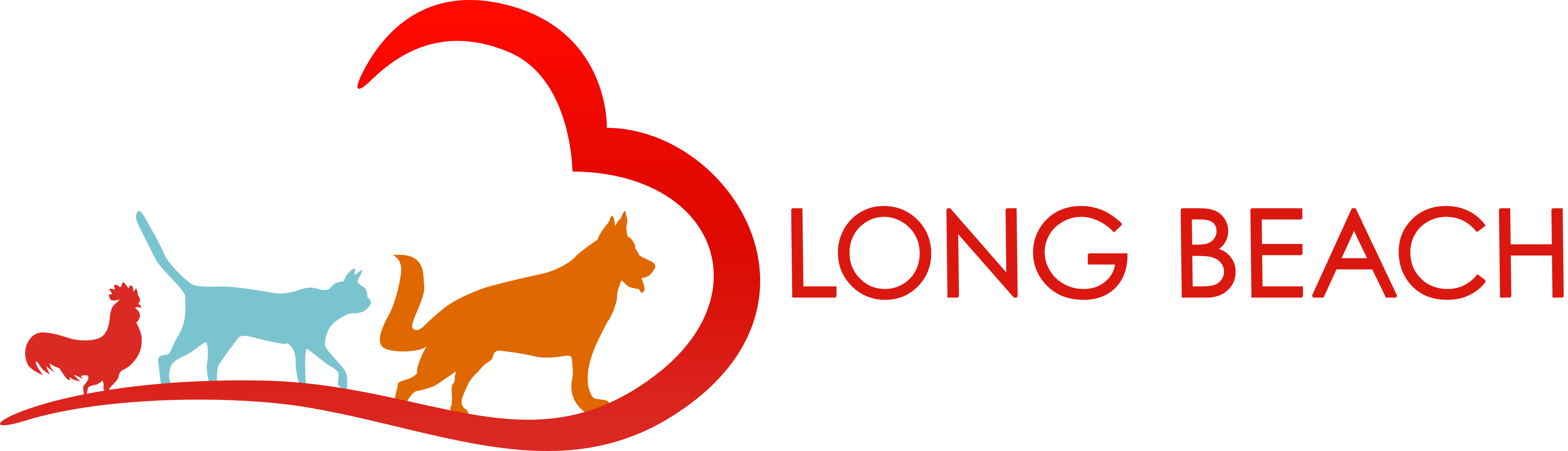Long Beach Pet Care Logo - Dog Clipart (4173x1201), Png Download