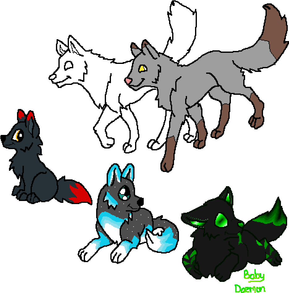 *bark Bark* Ima Wolf - Wolf Family Adopts Clipart (1000x1000), Png Download