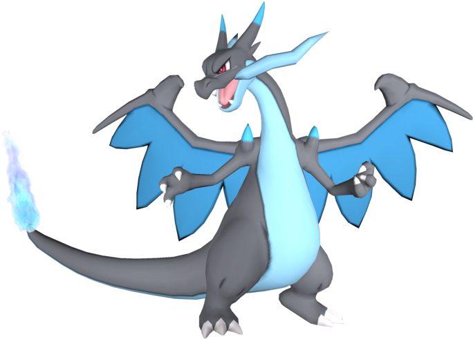 Mega Charizard X - Mega Charizard 3d Model Clipart (728x503), Png Download