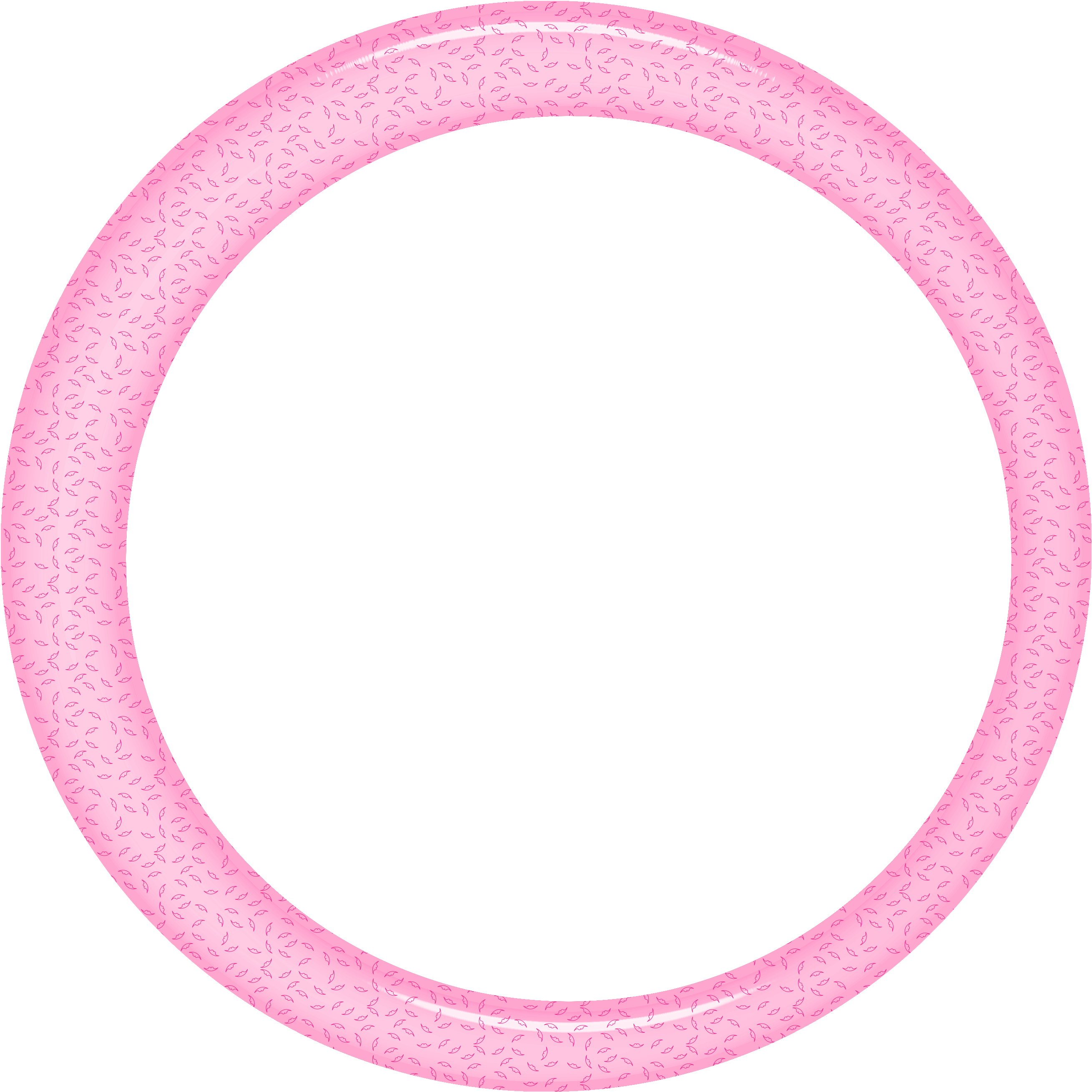 Kiss Clipart Pink Ring - Circle - Png Download (3600x3600), Png Download