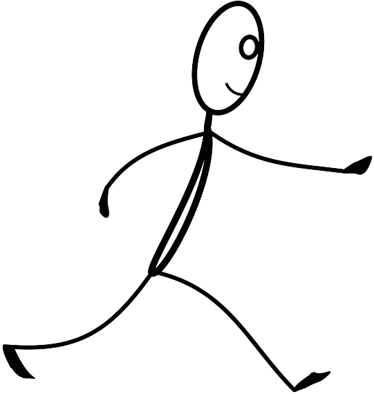 Image4 - Transparent Running Stick Figures Clipart (564x569), Png Download