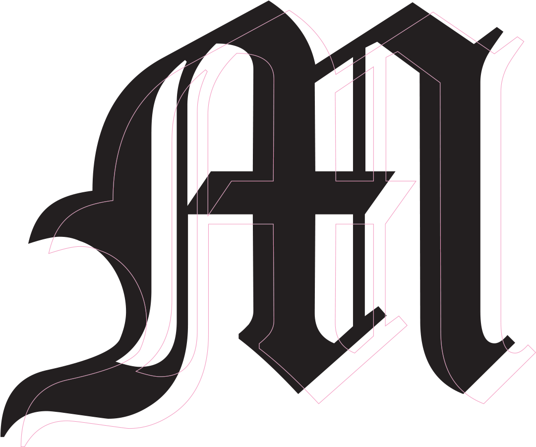 Illustration - Letter M In Old English Clipart (1080x1080), Png Download