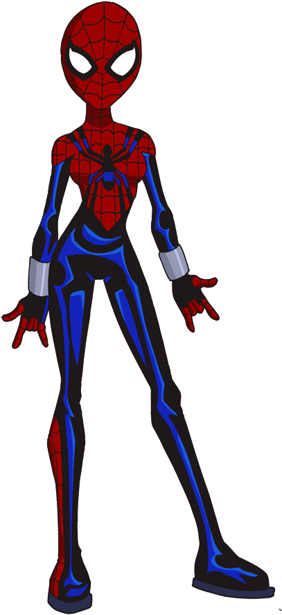 Spider Woman Clipart Modern - Drawing Of Spider Girl - Png Download (487x910), Png Download
