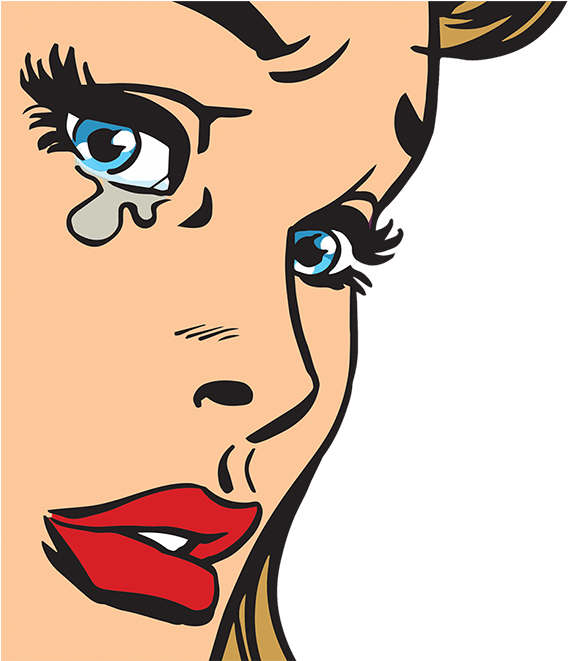 Sticker Crying Clipart (579x660), Png Download