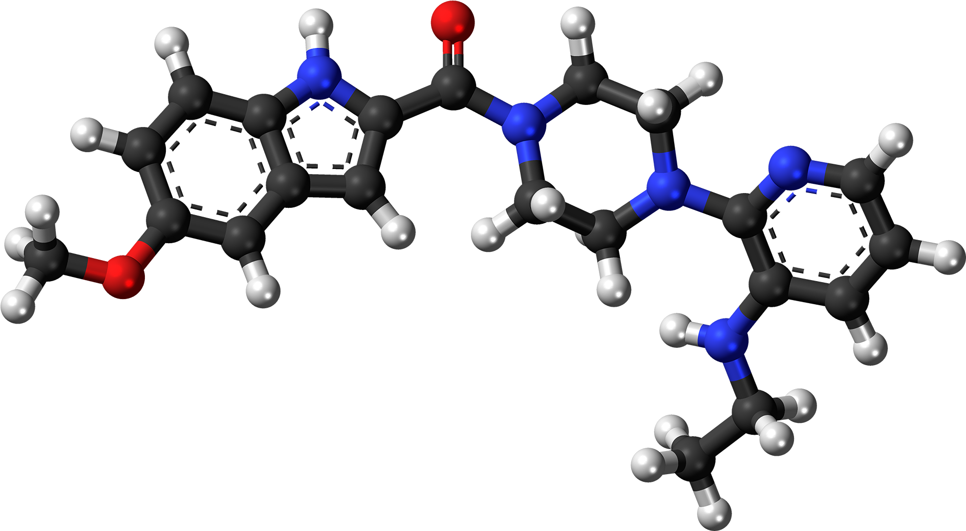 Atevirdine Molecule Ball - Saccharin Png Clipart (2000x1150), Png Download