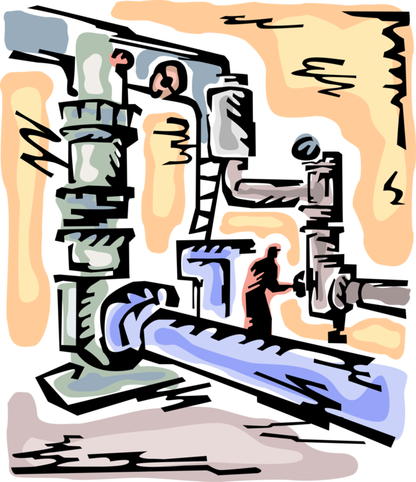 Vector Illustration Of Tradesman Manufacturing Industry Clipart (604x700), Png Download