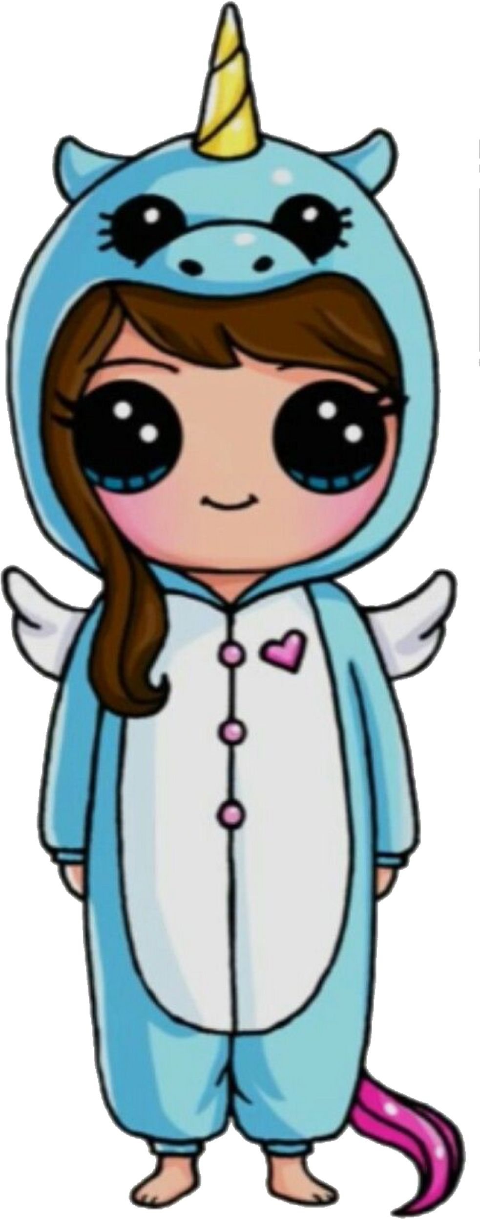 California Sticker - Pijama De Unicornio Dibujo Clipart (1024x2558), Png Download