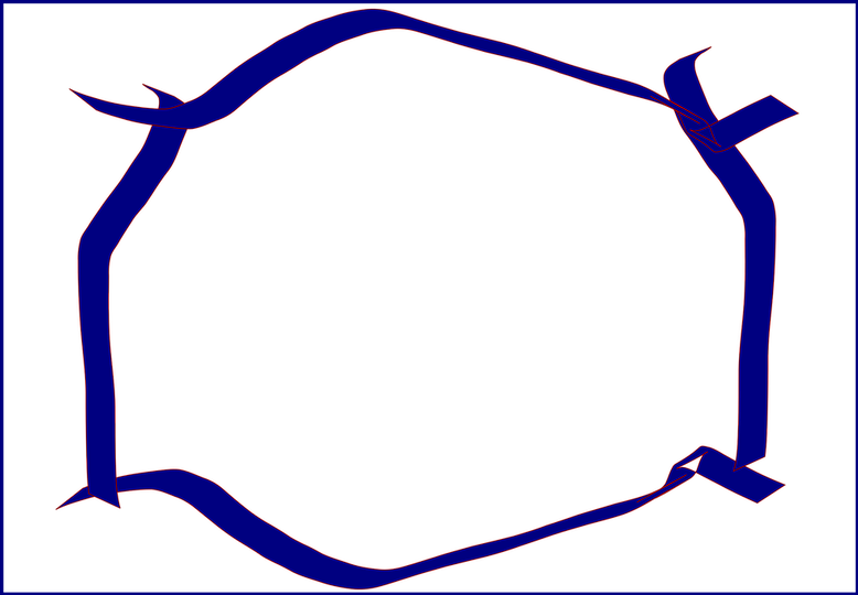 Blue Ribbon Border - Blue Ribbon Border Png Clipart (778x540), Png Download