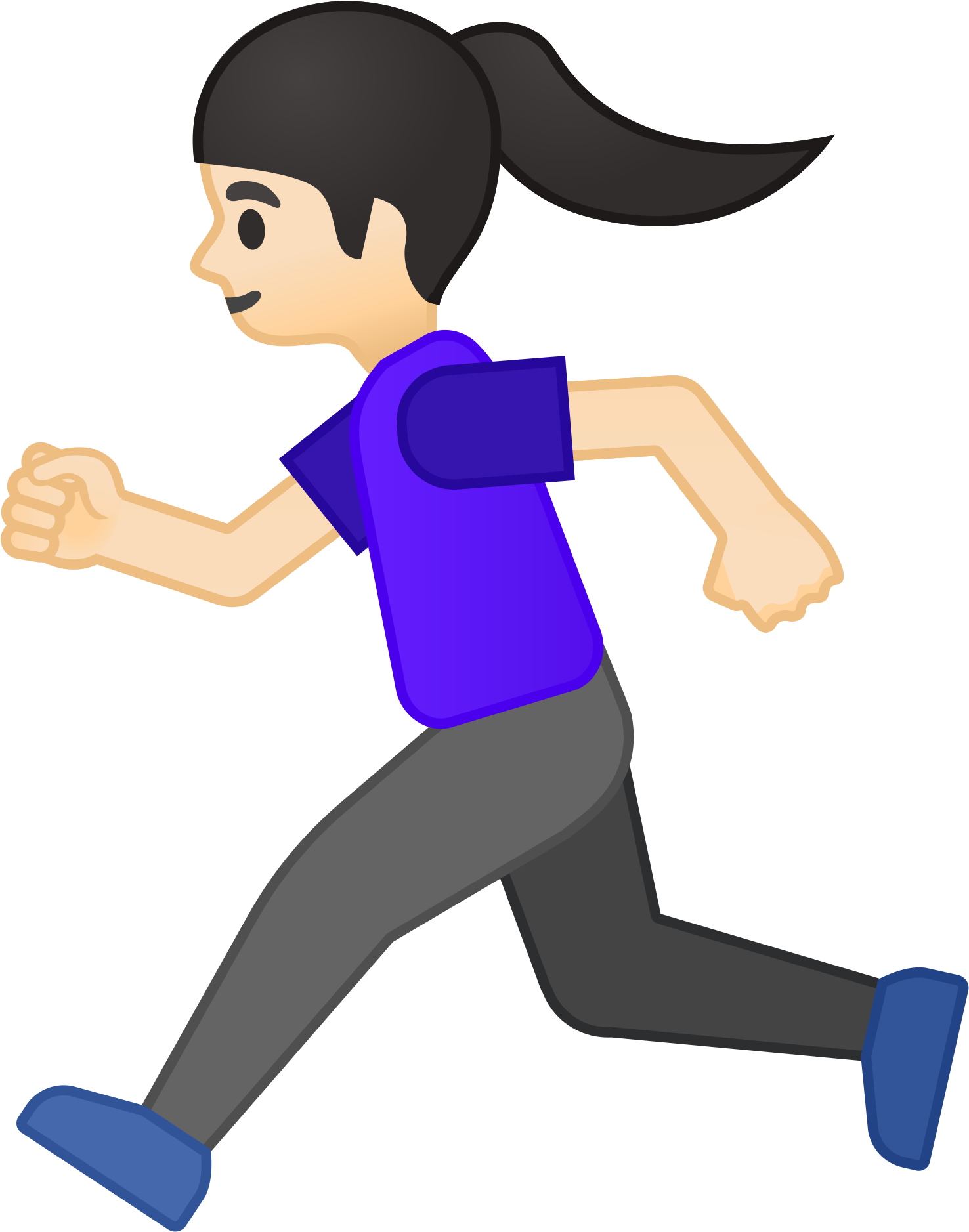 Open - Emoji Mujer Corriendo Clipart (2000x2000), Png Download