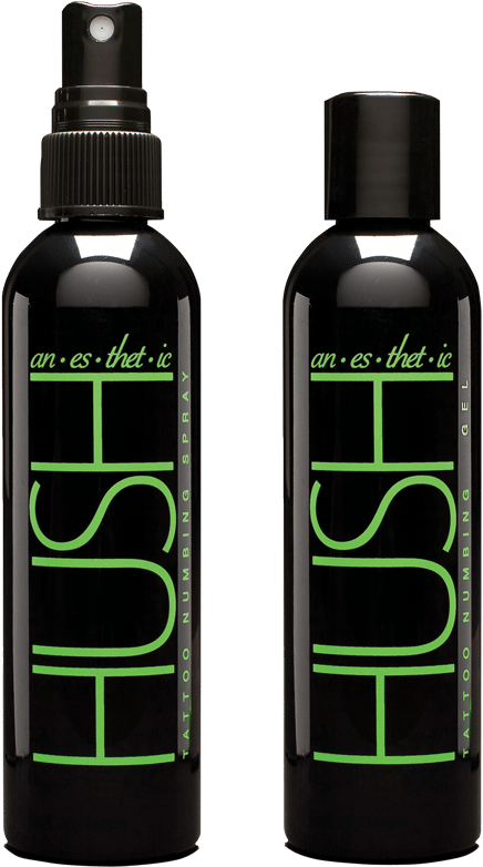 Hush Essentially Eliminates All Of The Pain For Pain-free - Spray For Tattoo Pain Clipart (900x900), Png Download