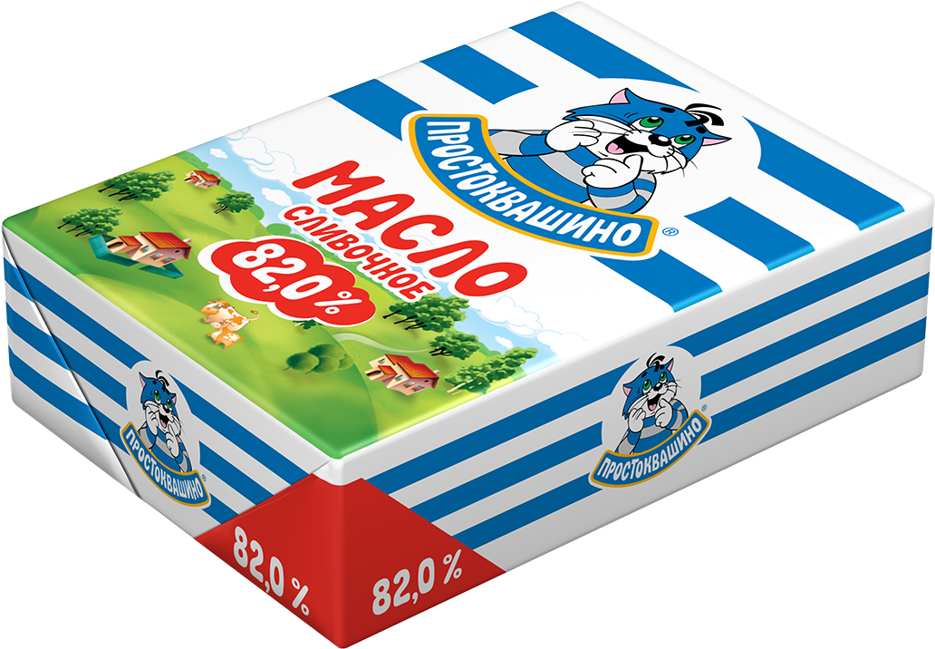 Butter Png - Масло Сливочное Простоквашино 82% Clipart (1083x751), Png Download