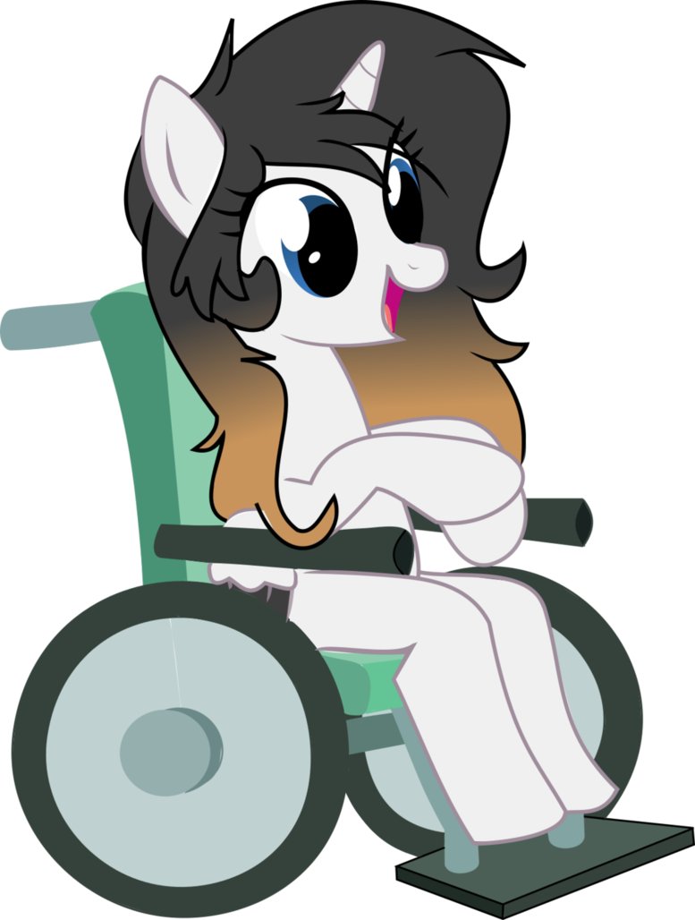 Scarlett In A Wheelchair By Scarlett-letter - Cartoon Clipart (777x1028), Png Download
