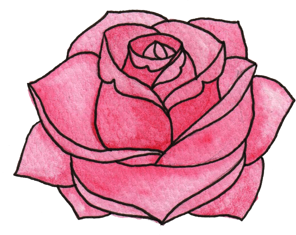 Garden Roses Floral Design Watercolor Painting Clip - Png Download (1027x815), Png Download