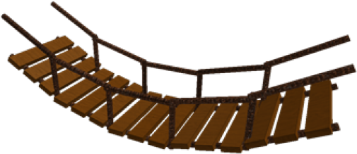 Rope Bridge Clipart Fantasy - Wood - Png Download (640x480), Png Download