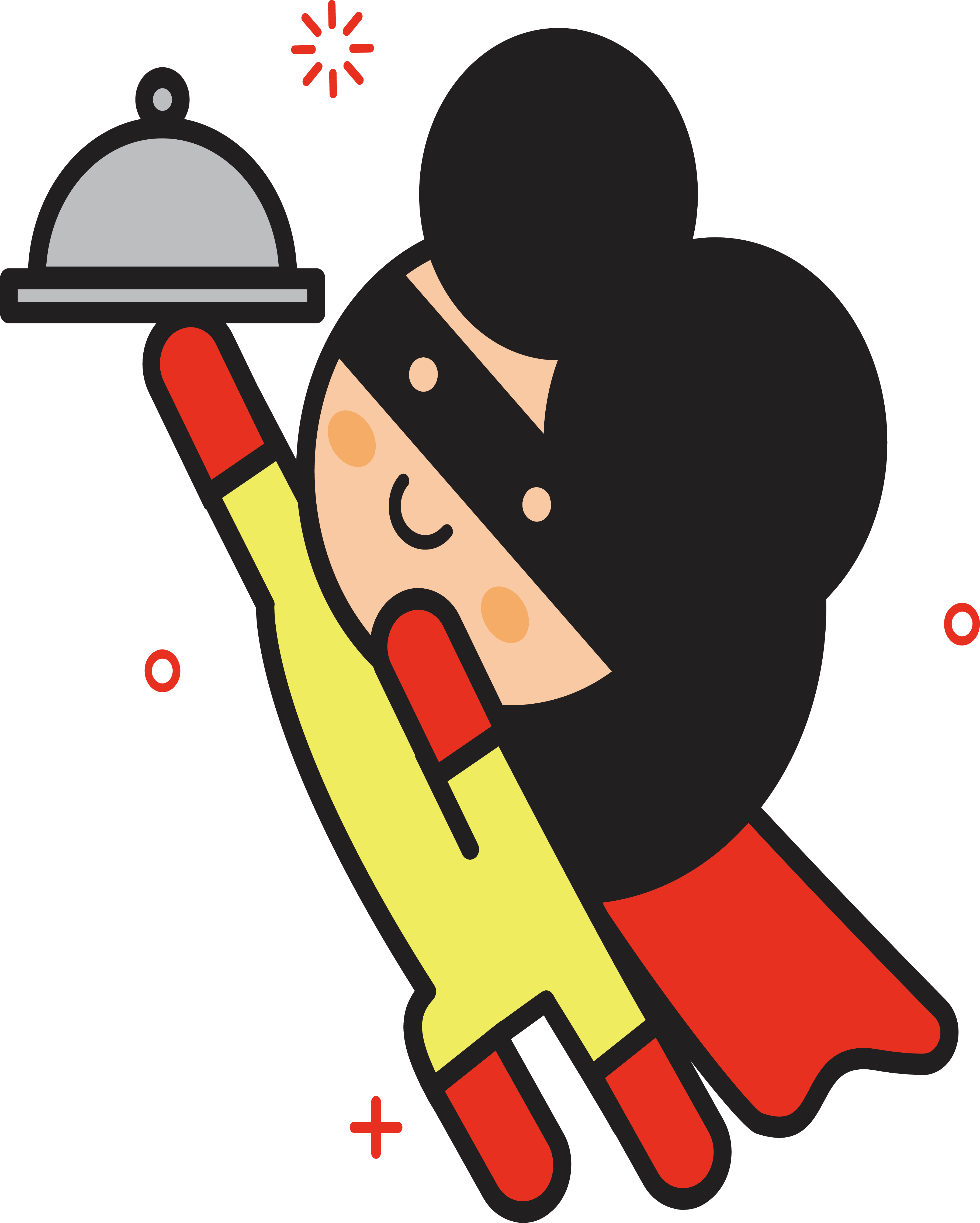 Room Service Superman Design Clipart (3637x4538), Png Download