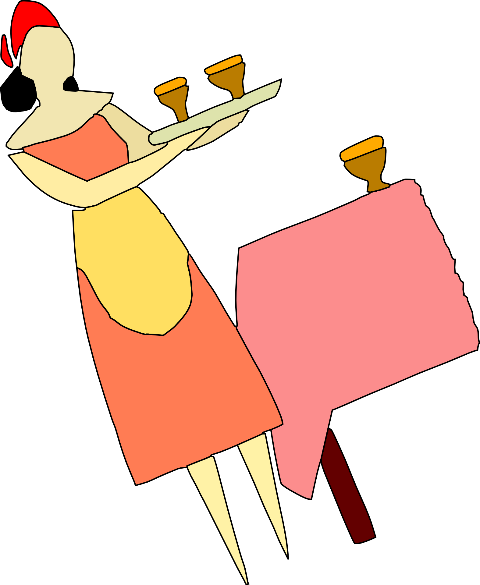 Serving Food And Drinks - Serving Drink Cartoon Clipart (1575x1920), Png Download