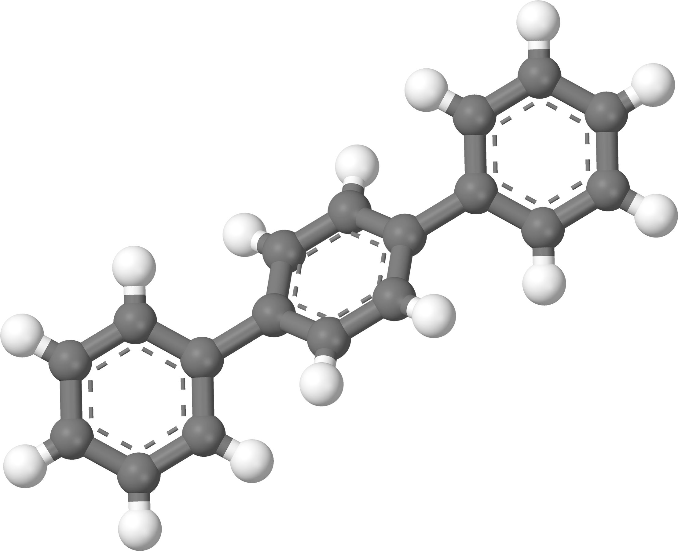 Para Terphenyl 3d Balls - 3d Benzene Clipart (2318x1904), Png Download