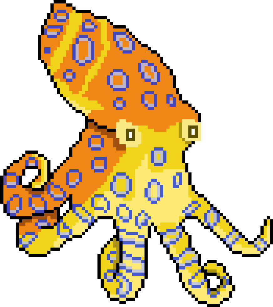 Octopus Clipart Blue Ringed Octopus - Cartoon - Png Download (871x981), Png Download